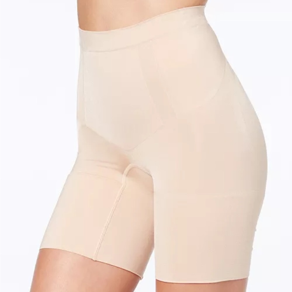 Spanx On Core High Waist Mid Thigh Short Nude Size XL